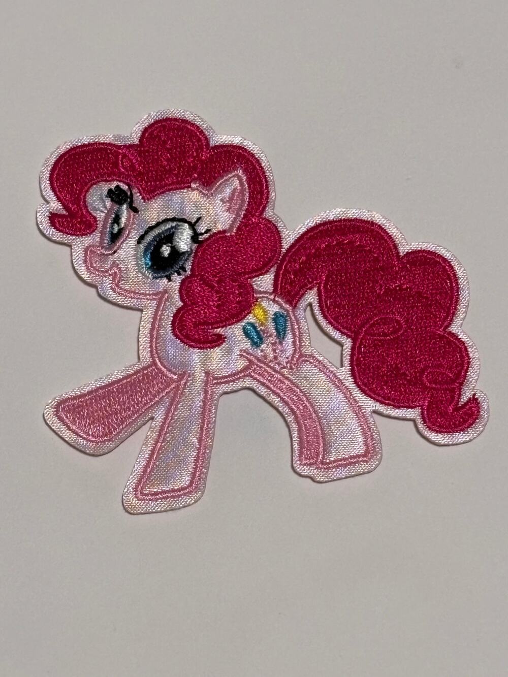 My Little Pony Walking Figure Die-Cut Embroidered Patch New 3” Pinkie Pinky Pink